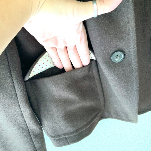 LIKE NEW! J Crew Wool Blazer Cropped Brown Womens Size Small - Picture 2 of 7